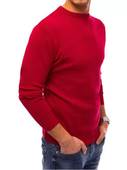 Pohodlný červený sveter