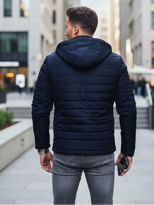 Prechodná trendy granátová bunda s kapucňou