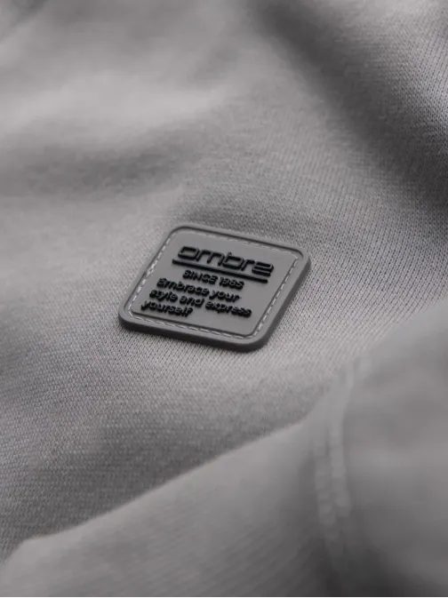 Sivá mikina pre mužov bez kapucne V4 OM-SSNZ-0243