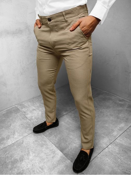 Elegantné béžové chinos nohavice DJ/5561