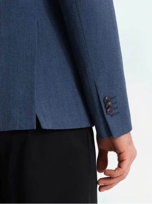 Elegantné tmavo modré pánske sako V3 BLZB-0135
