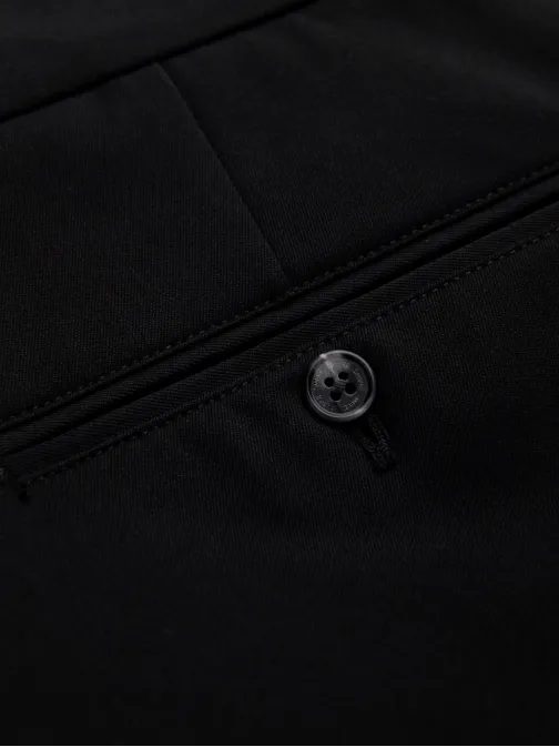 Elegantné čierne chinos nohavice klasického strihu  V4 PACP-0191