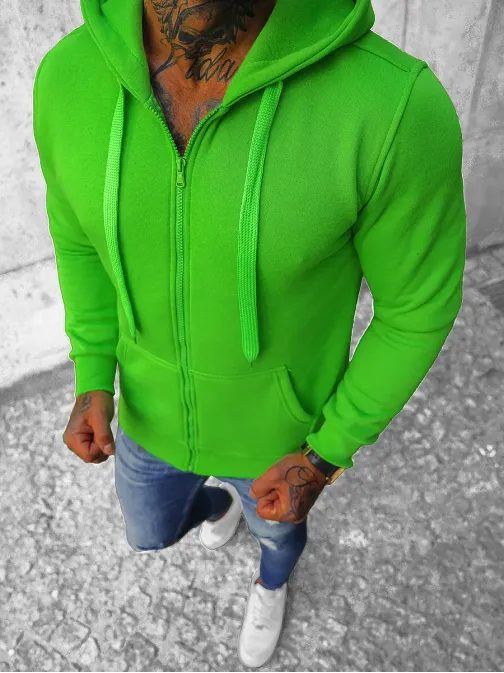 Mikina s kapucňou v zelenej farbe JS/2008Z