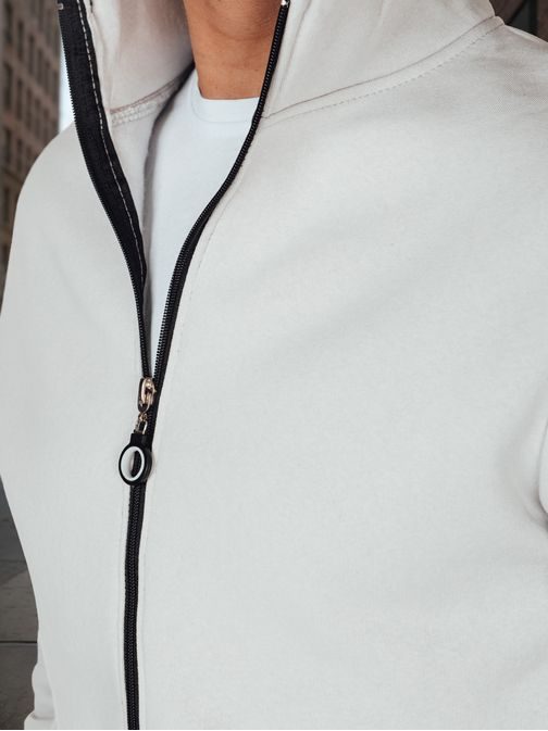 Trendy mikina bez kapucne pre mužov sivá