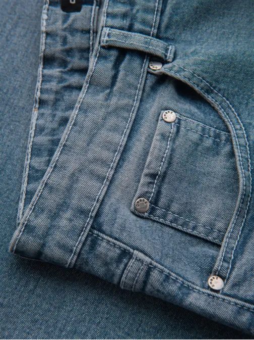 Moderné denim rifľové kraťasy V1 SRDS-0164