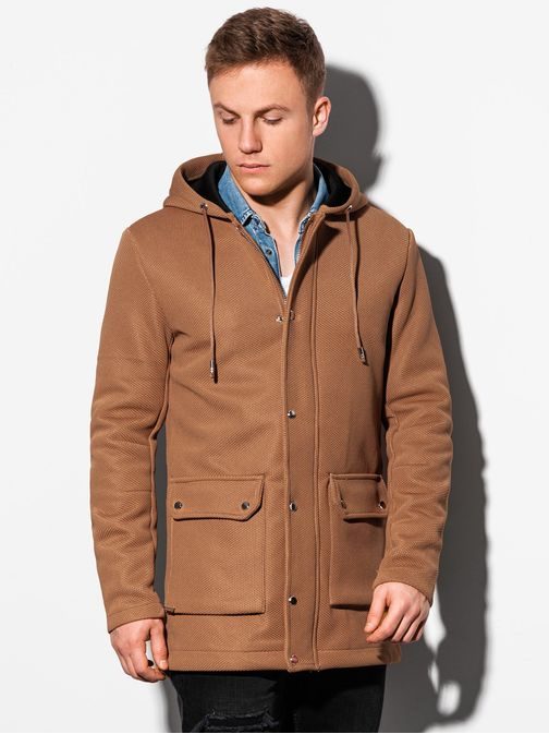 Nádherný kabát v hnedej farbe C454