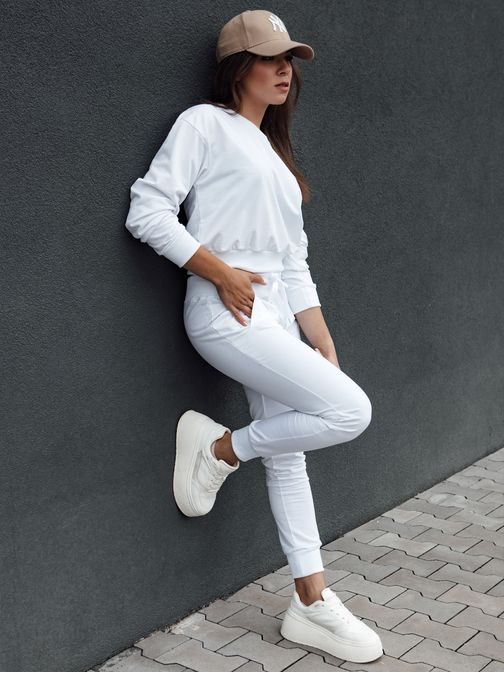 Dámska biela mikina v jednoduchom prevedení Casualvibe