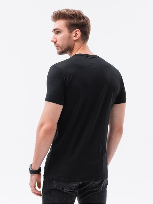 Čierne tričko s nápisom Authentics S1434 V-22C