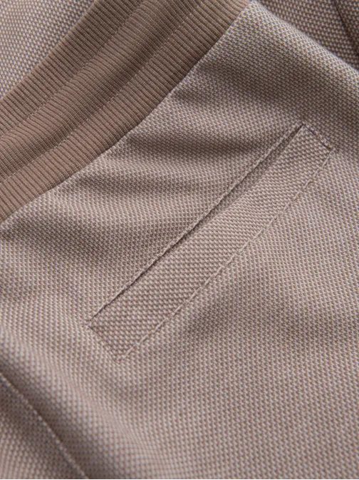 Trendy kávové pletené tepláky V2 PASK-0211