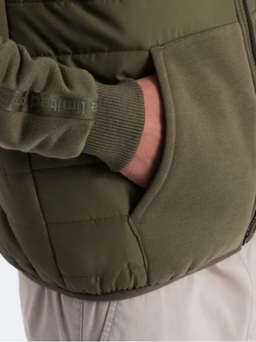 Krásna prechodná olivová bunda C601