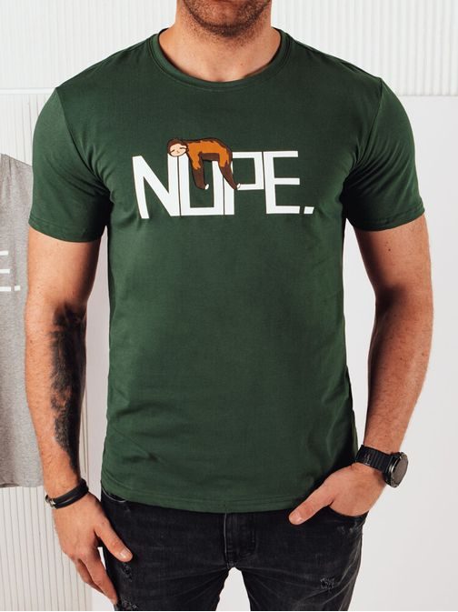 Jedinečné zelené tričko s originálnou potlačou