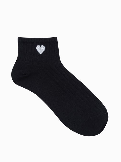 Dámske bavlnené čierne ponožky Love ULR098