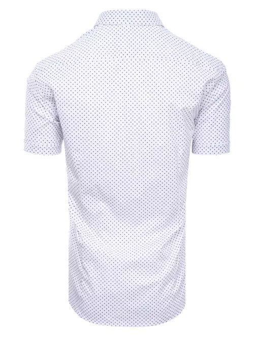 Biela košeľa so vzorom a krátkym rukávom