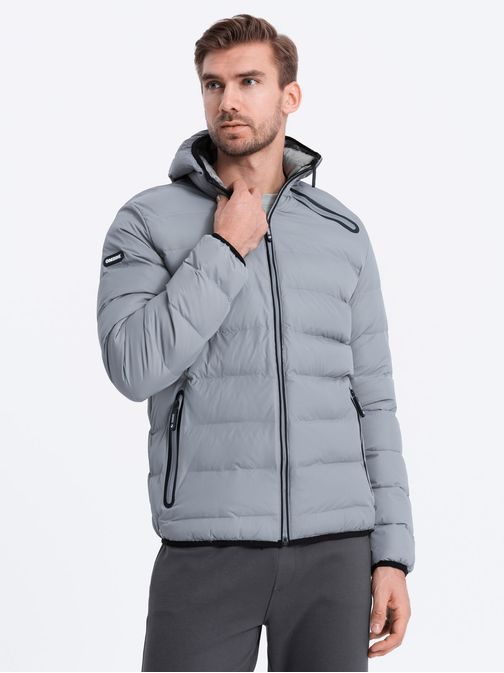 Jesenná šedá bunda C451