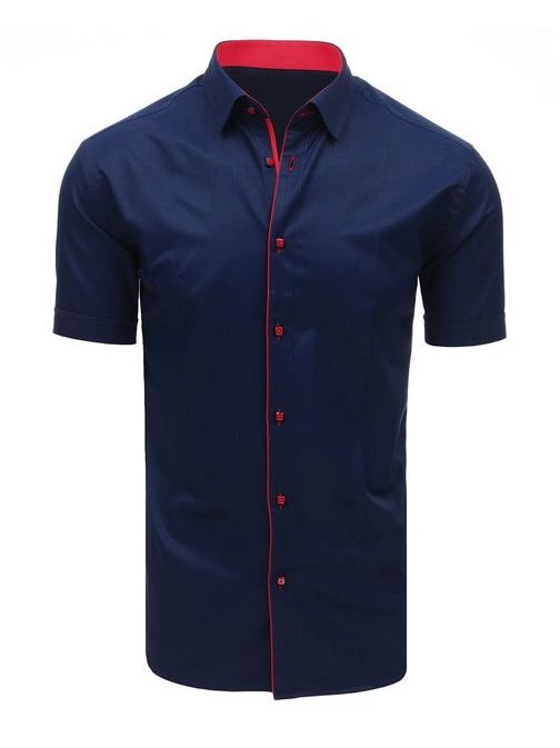 Granátová elegantná košeľa s farebným lemom