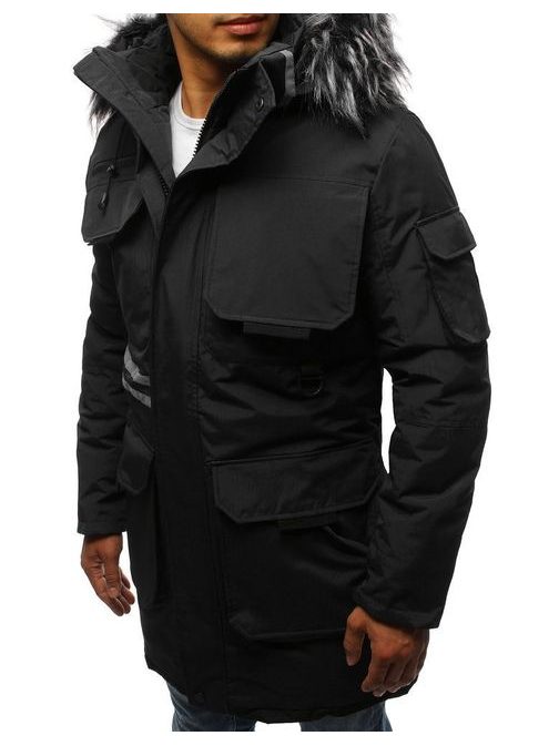 Trendy zimná čierna bunda
