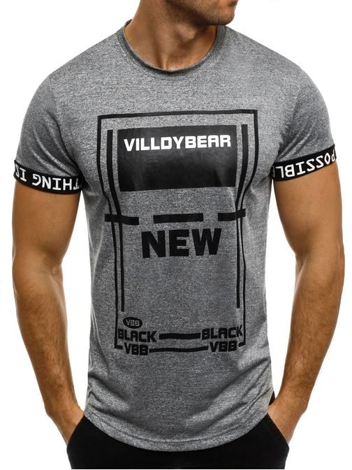 Tmavo-sivé tričko VILLDYBEAR J.STYLE SS036