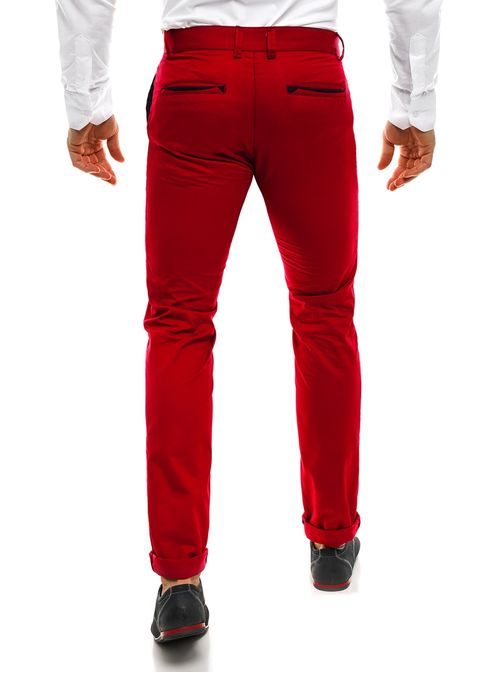 Originálne červené chinos nohavice do spoločnosti BLACK ROCK 206