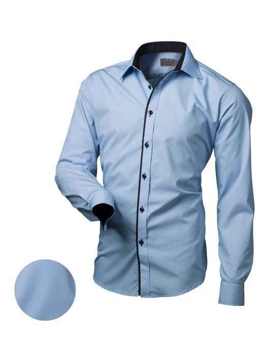 Modrá moderná košeľa V129