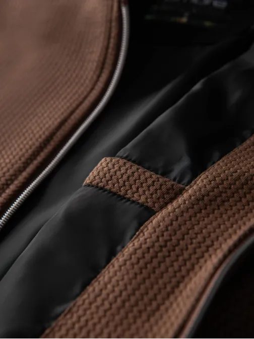 Hnedá pánska bunda so stojáčikom V2 JANP-0229