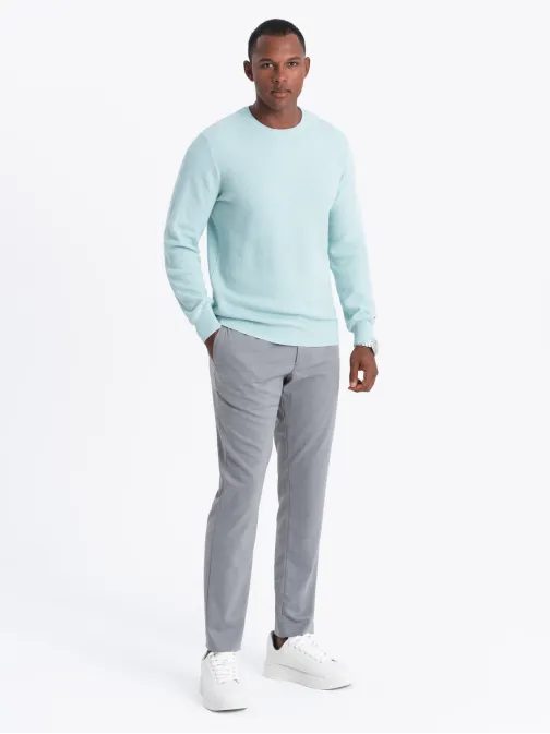 Jedinečný mentolový sveter so vzorom V1 SWSW-0142