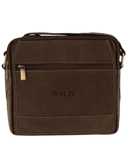 Hnedá nádherná kožená taška Wild