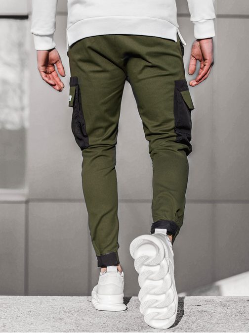 Štýlové khaki joggery G/11131