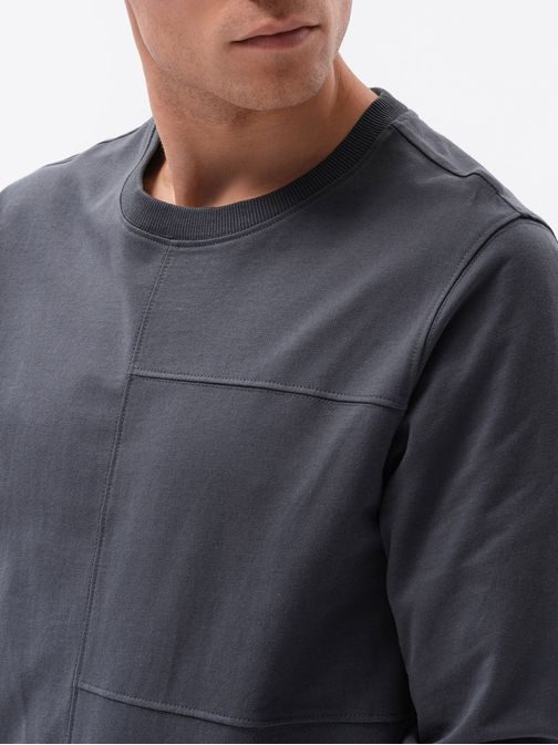 Jednoduchá strieborná trendy mikina B1278