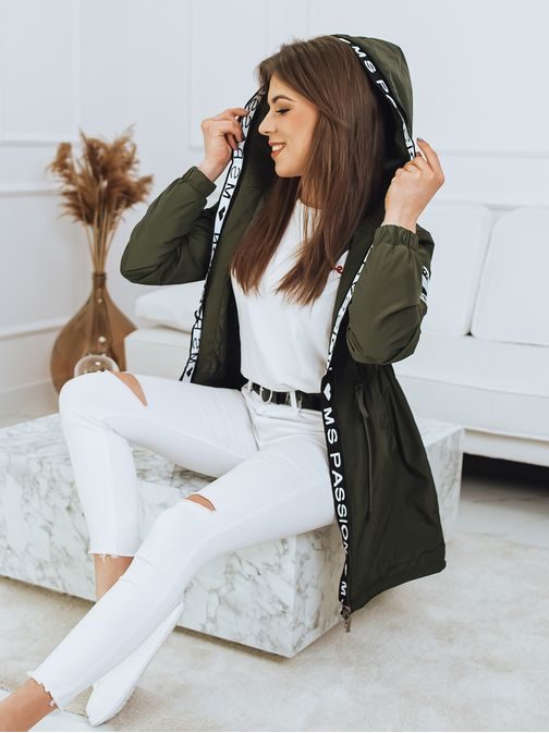 Módna dámska khaki parka Mika