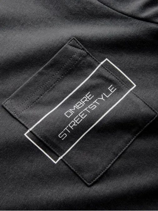 Čierne tričko v štýle streetstyle V1 TSCT-0108