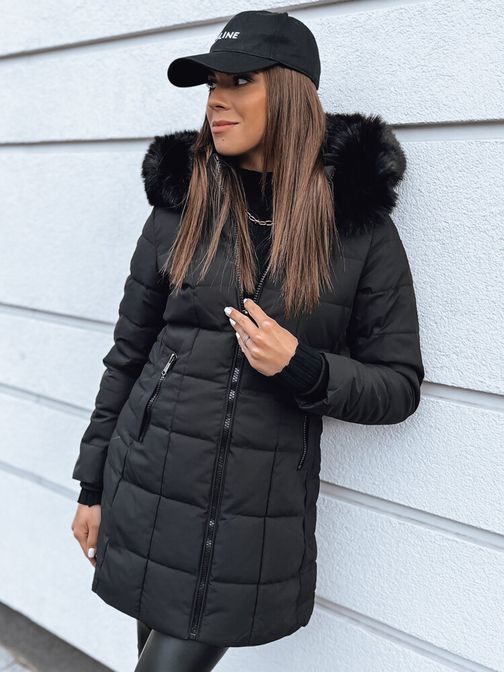 Módna dámska čierna bunda Lelisia