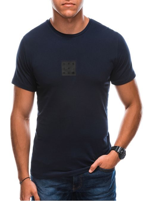 Trendové tričko v tmavomodrej farbe S1730