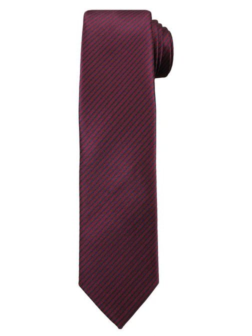 Bordová pásikavá kravata