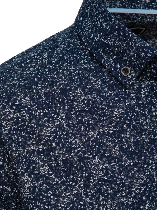 Granátová pánska košeľa so zaujímavým vzorom