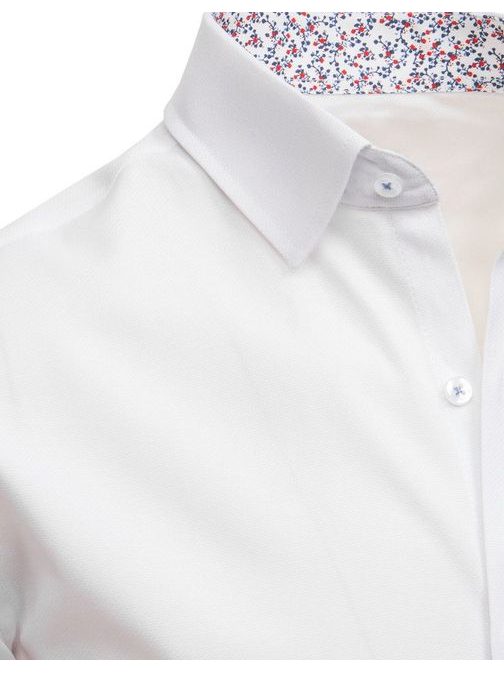 Štýlová biela košeľa s krátkym rukávom