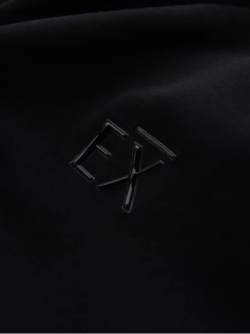 Trendy čierne tričko s dlhým rukávom a s logom V1 LSBC-0124