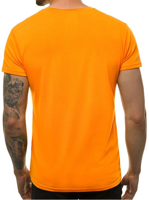 Jednoduché svetlo-pomarančové tričko JS/712005/69Z