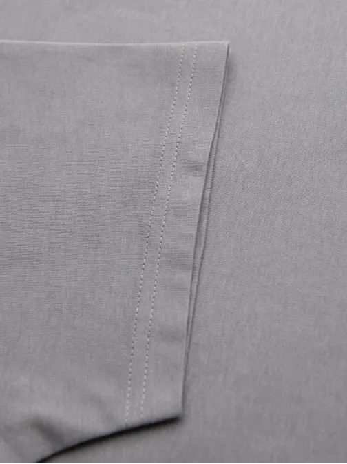 Basic šedé bavlnené tričko s okrúhlym výstrihom V3 TSBS-0236