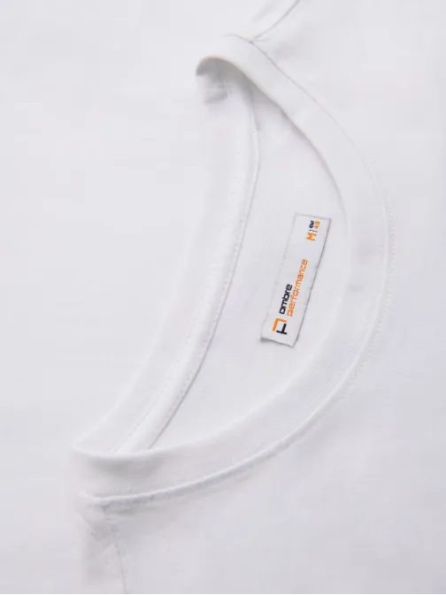 Biele pánske tričko s trendy potlačou V1 TSPT-0245