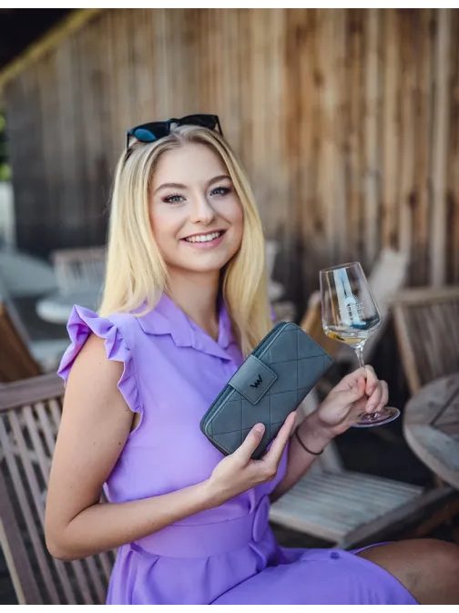 Elegantná šedá dámska peňaženka Sharon