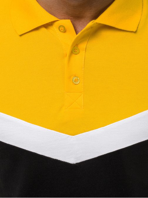 Pánská žlto-čierna polokošeľa O/1501Z