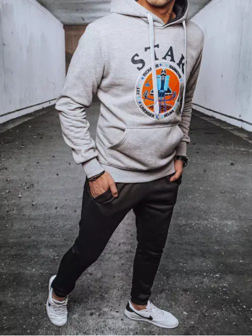 Štýlová šedo-čierna tepláková súprava Star