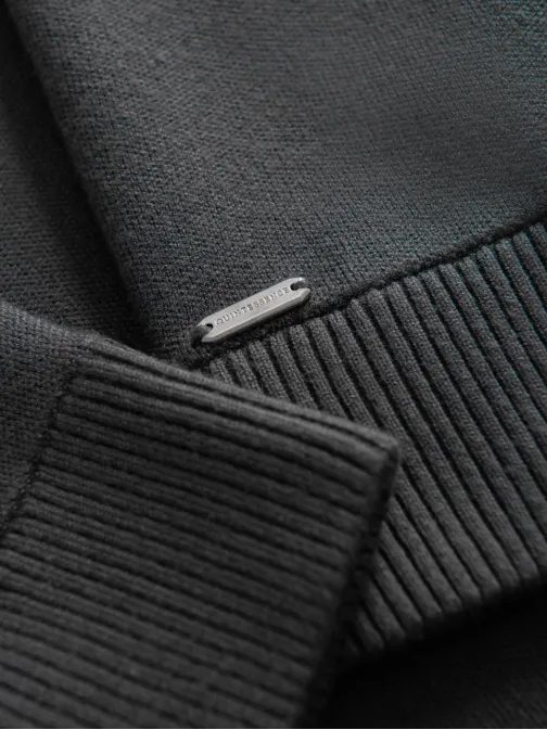 Módny grafitový pánsky sveter na zips V2 SWZS-0146