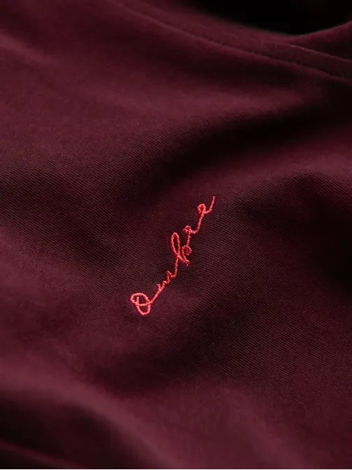 Módna bordová košeľa s nášivkou V3 SHCS-0138