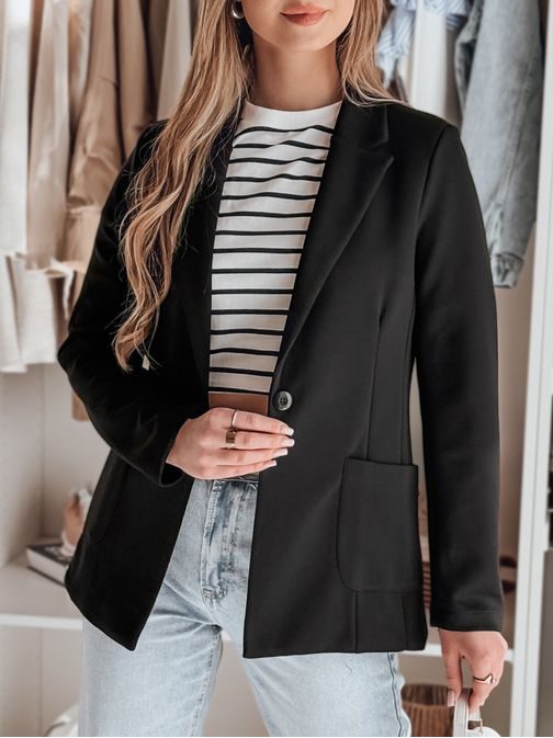 Čierne dámske ležerne sako CLASSVENT