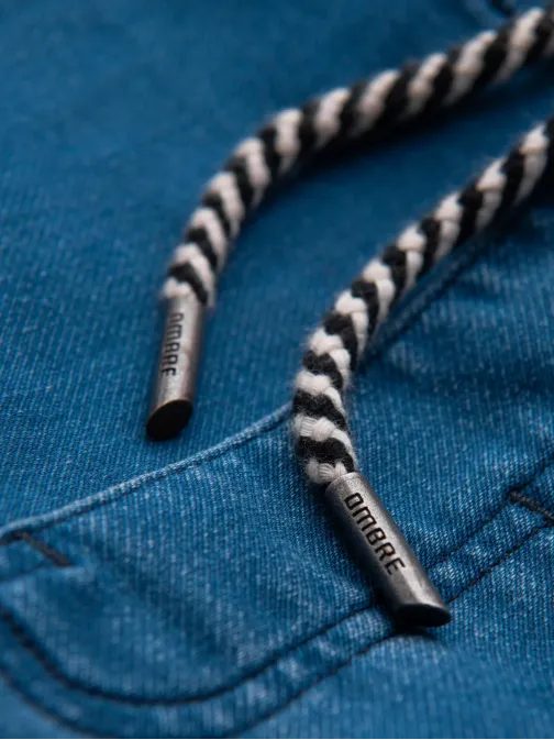 Pánske modré rifľové joggery V1 PADJ-0242