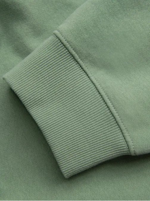 Zelené tepláky s trendy prešívaním V3 PABS-0173