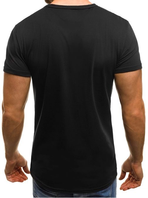Čierne tričko s číslicou 11 OZONEE JS/SS315