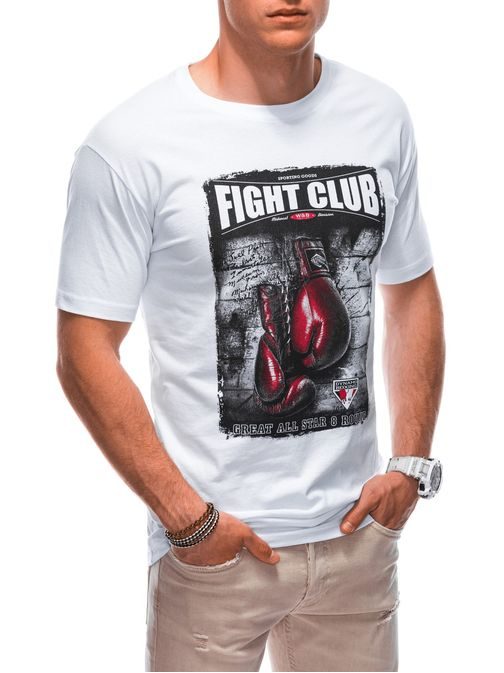 Biele pánske tričko Fight S1861