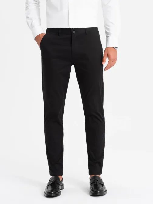 Chinos čierne nohavice klasického strihu V5 PACP-0183